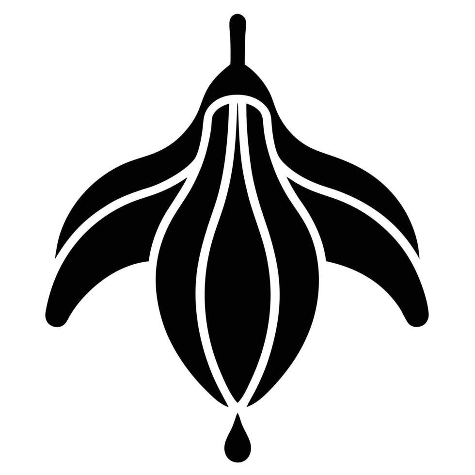 Macro illustration of a Lily stem vector
