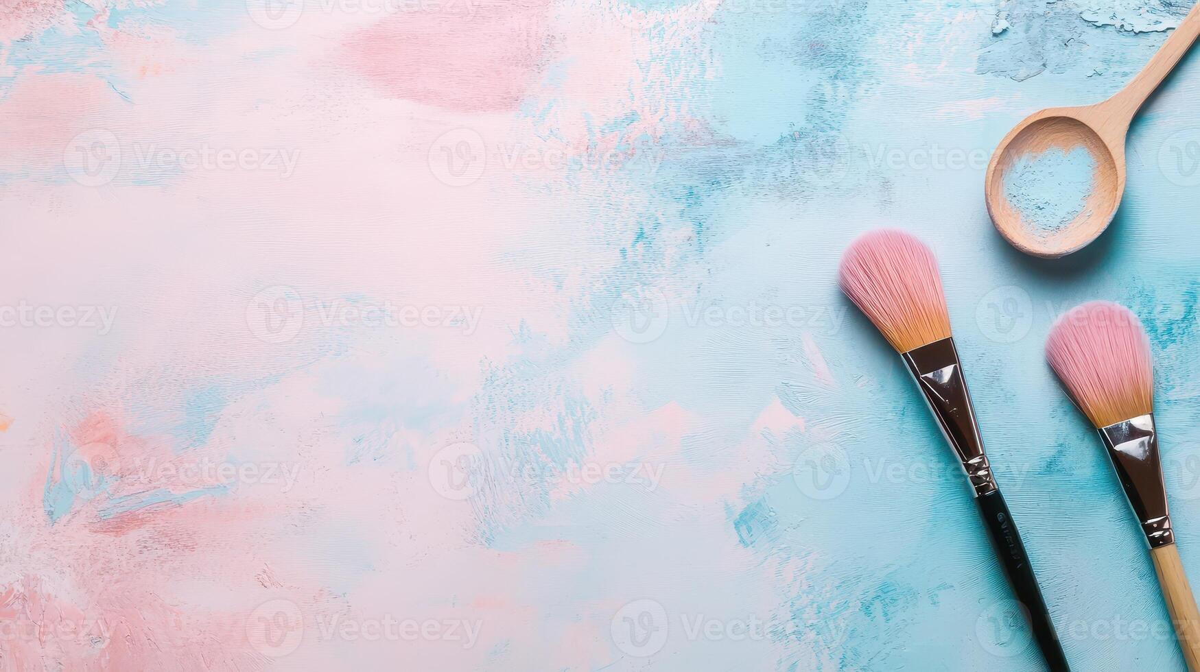 Pastel hues make for a calming workspace photo