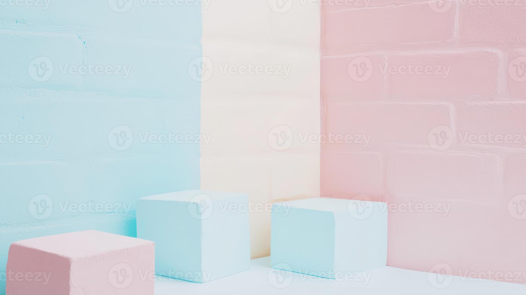 Vibrant abstract block composition photo