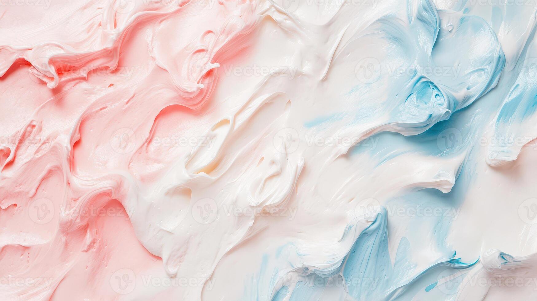 Creamy pastel swirls on textured surface photo