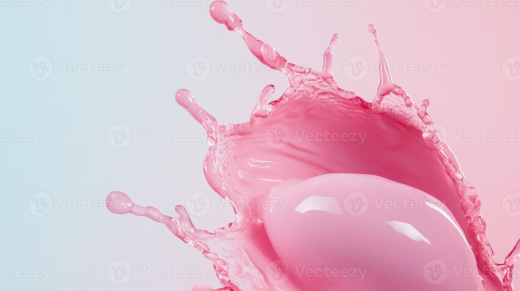 Colorful pink splash captured in a dynamic moment photo