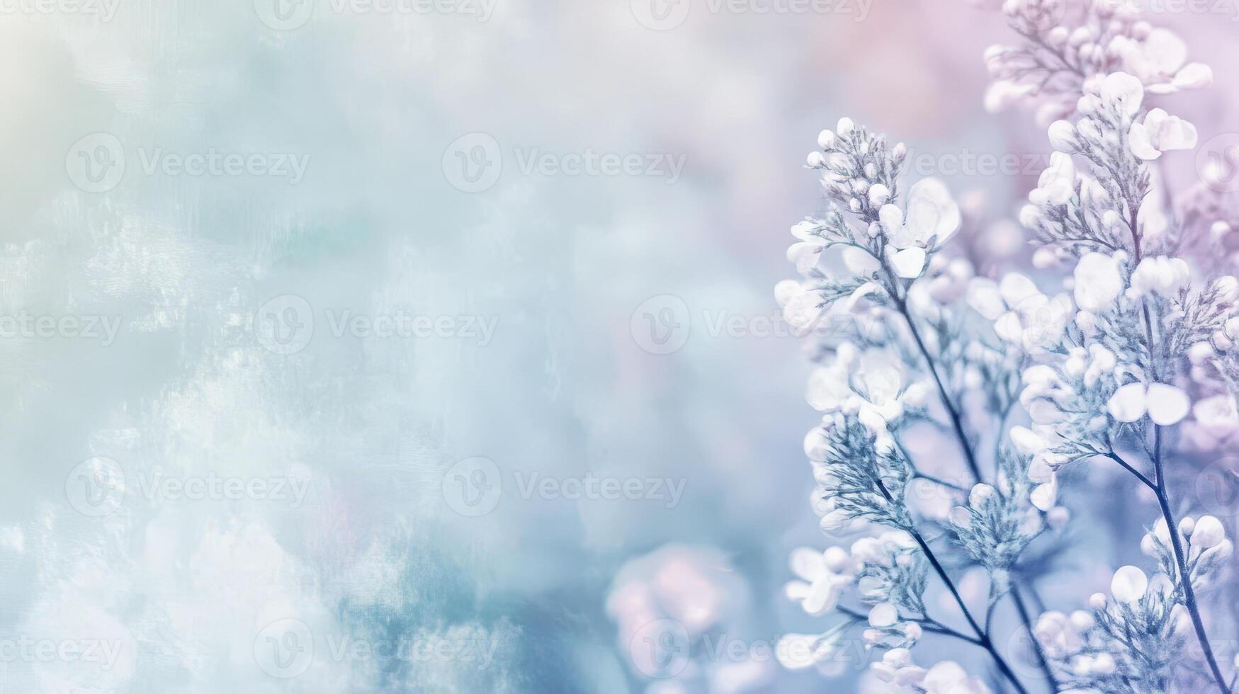Soft pastel flowers evoke tranquility photo