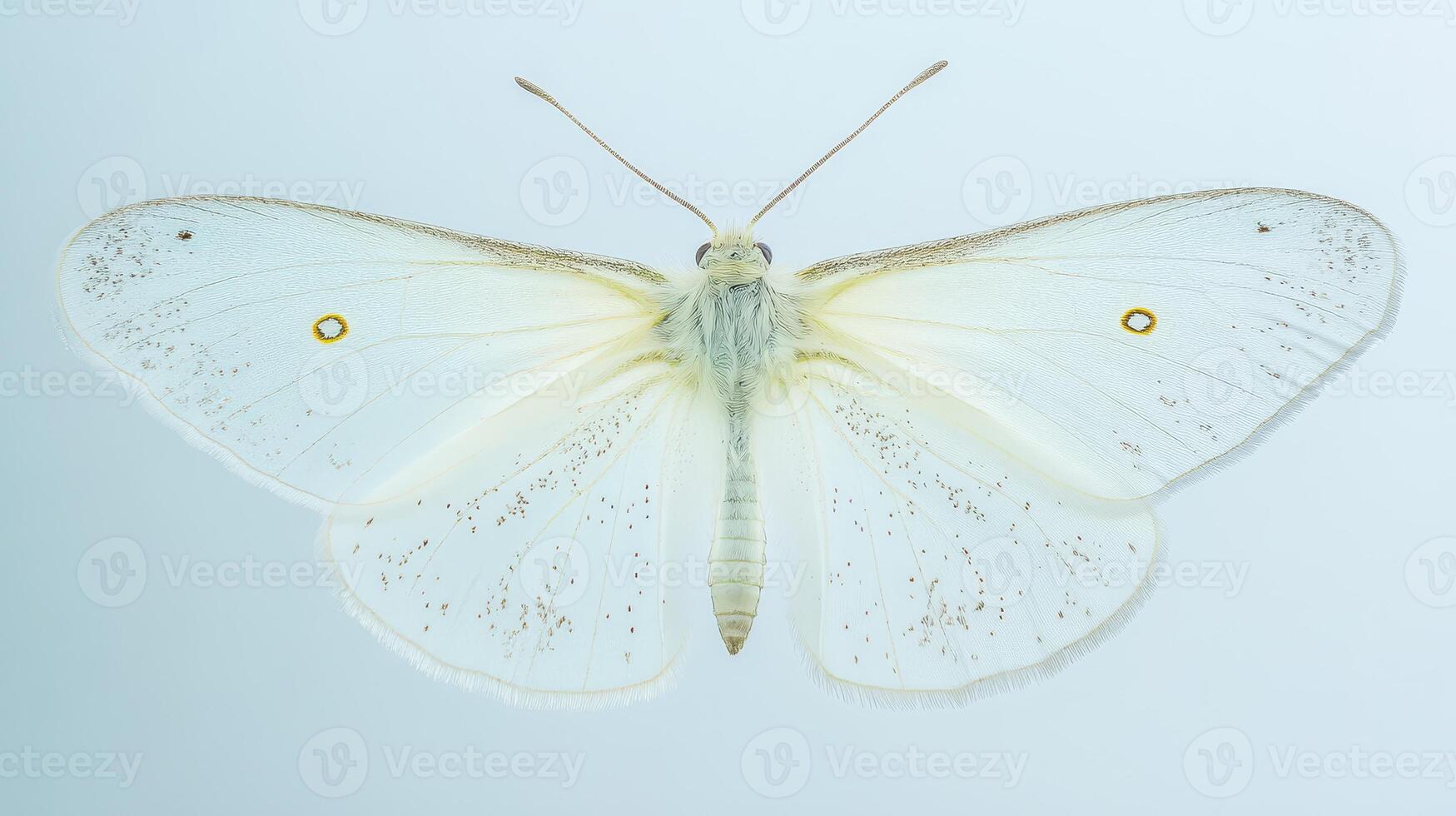 White butterfly on a light surface photo