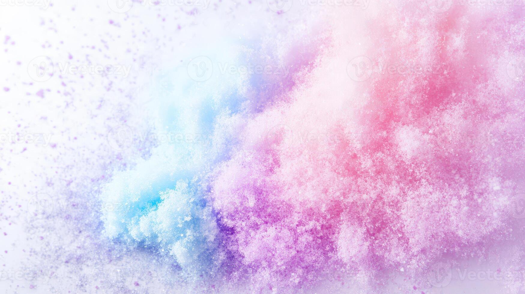 Colorful powder clouds create artistic effects photo