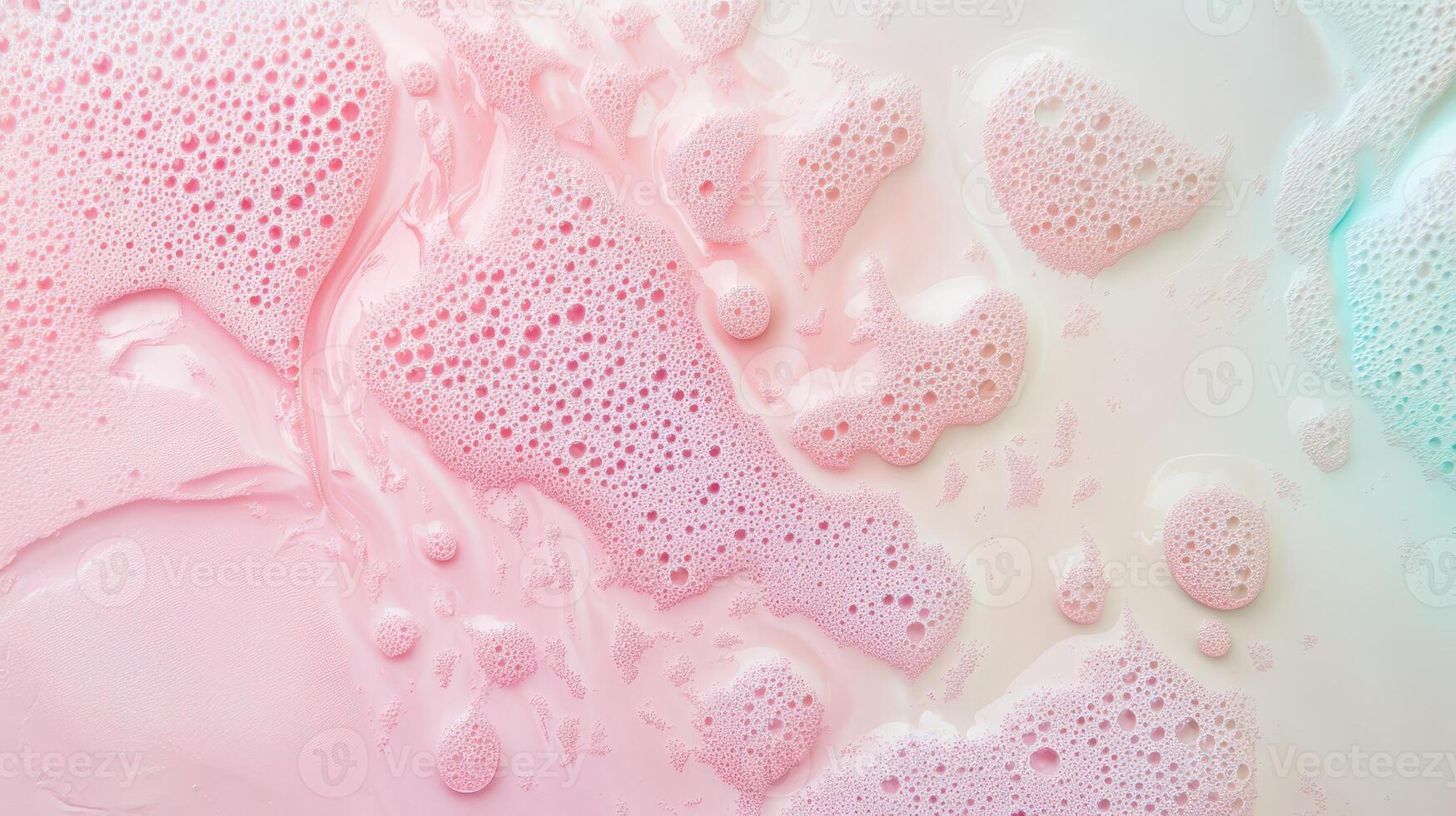 Bubbles create a colorful pattern on a surface photo