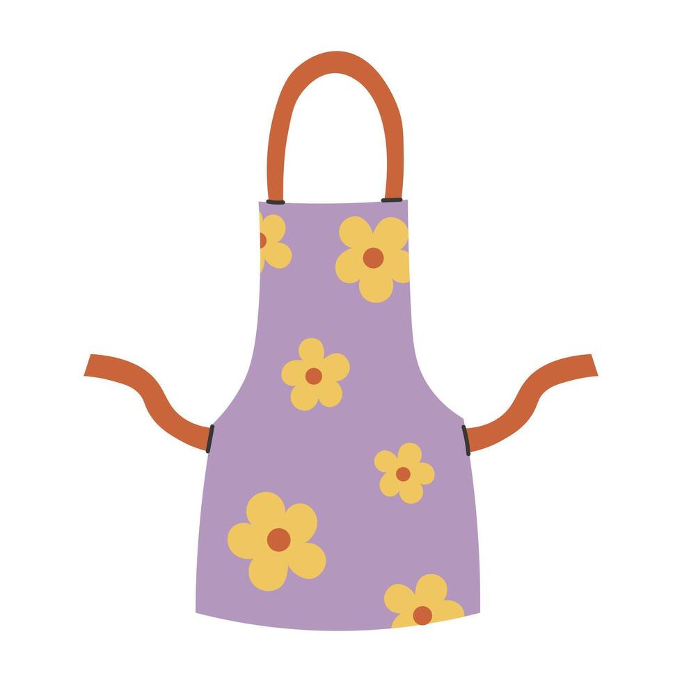 Apron with Floral Pattern vector