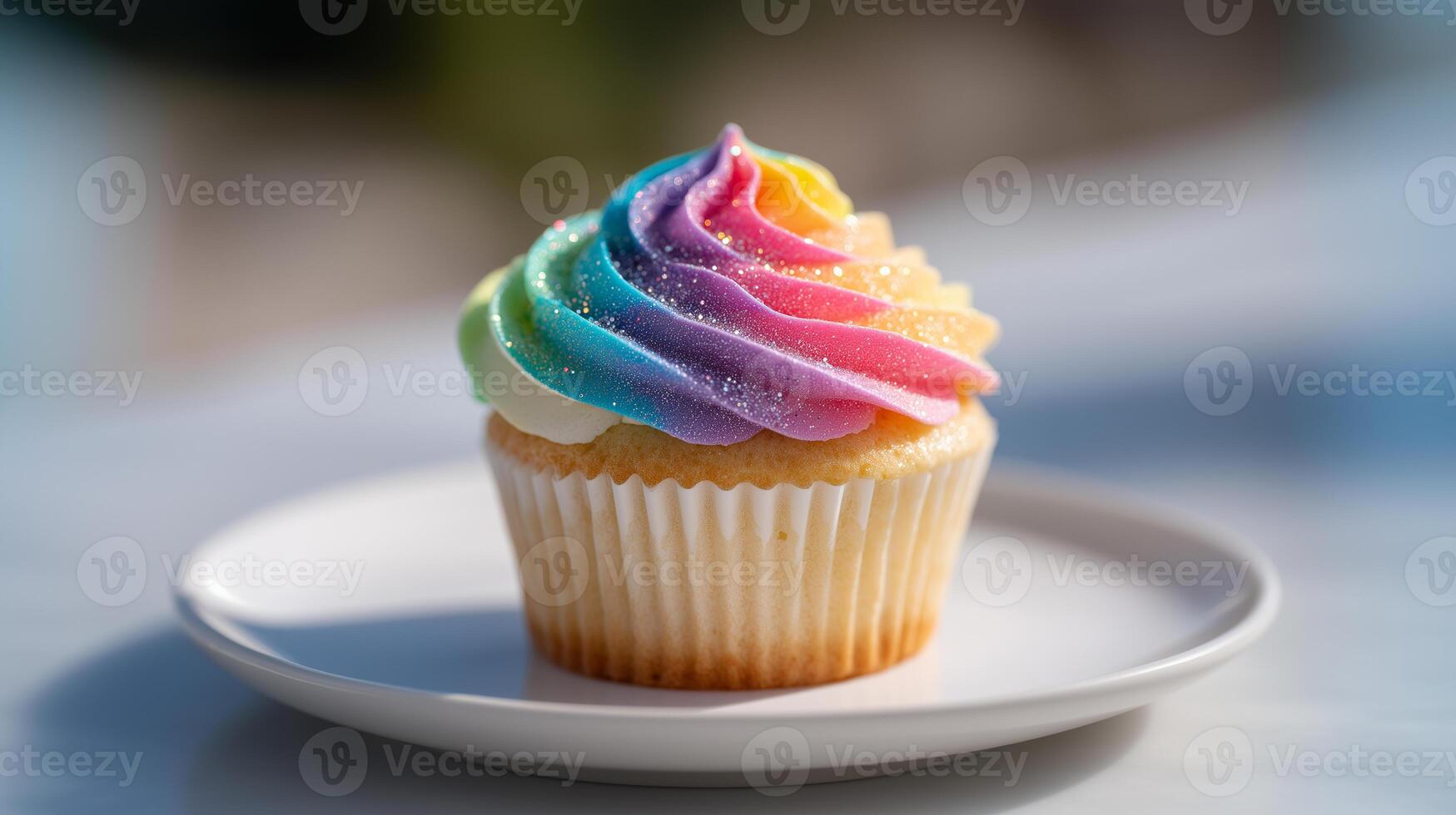 Diversity Celebration Sweet Treat Rainbow Cupcake Symbol photo