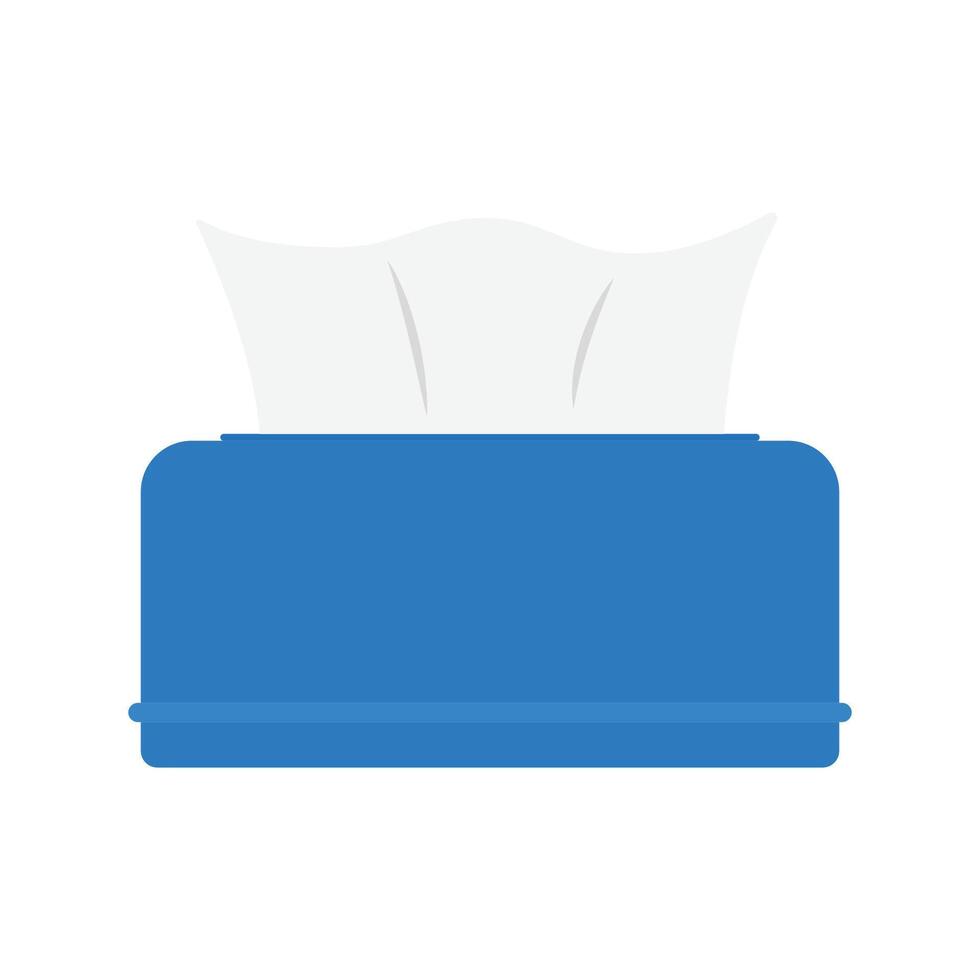 Tissue Box Flat Illustration. Clean Icon Design Element on Isolated White Background vector