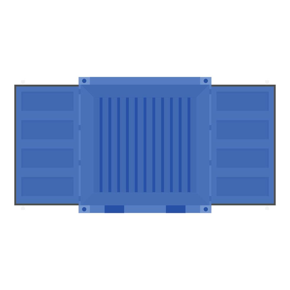 Empty Container Flat Illustration. Clean Icon Design Element on Isolated White Background vector