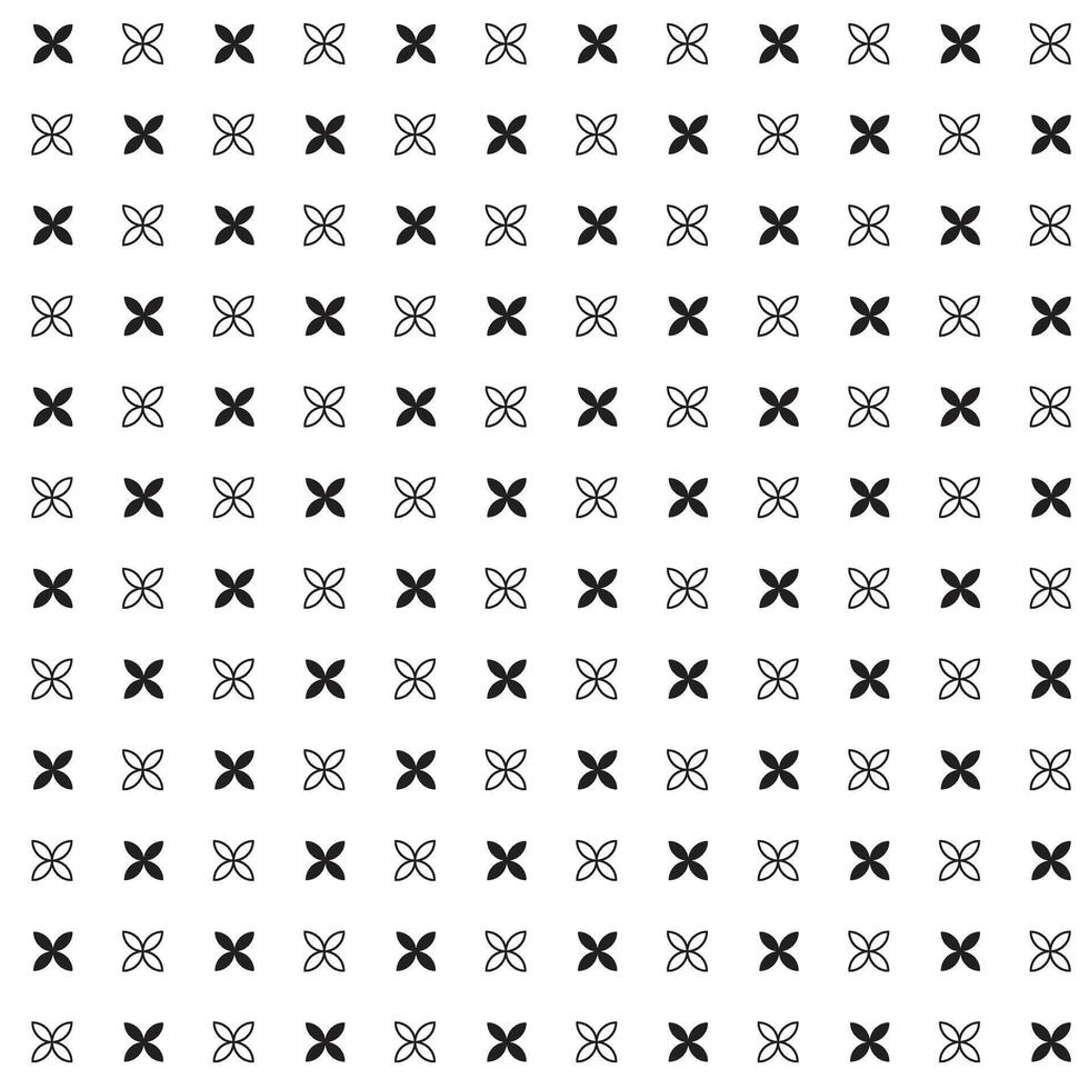 Repeating Floral Crosses Grid vector