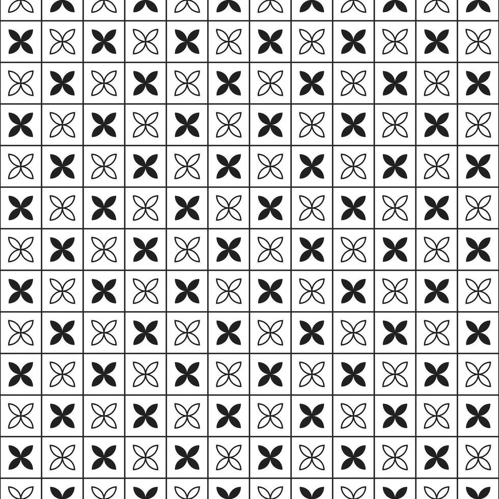 Repeating Floral Crosses Grid checkered vector