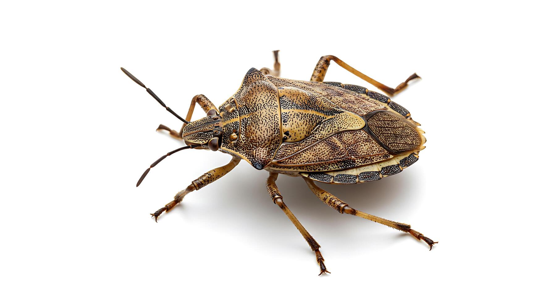 A bug with a large head and long legs photo