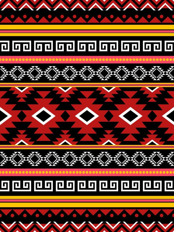 Ethnic boho pattern. Tribal textile pattern. Embroidery on fabric. Can be used for wallpaper, textile, wrapping, web page background. vector