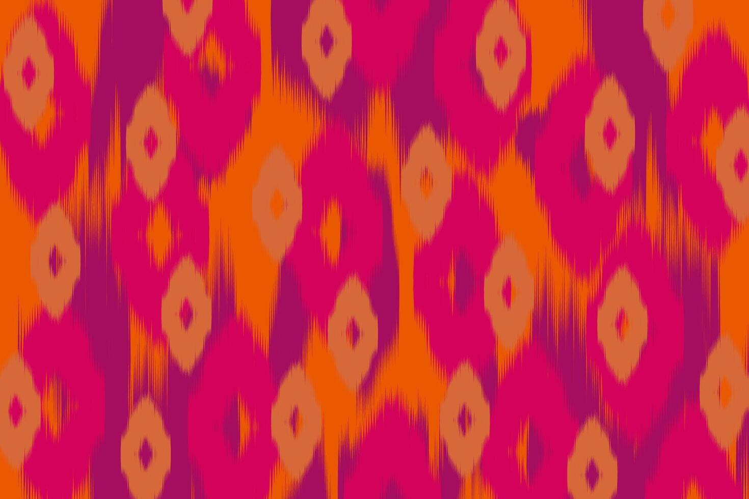 Ikat Abstract background. Pink and orange Stripe Ikat Pattern. Design for fabric, background, wallpaper, textile, wrapping, carpet, print, clothing, embroidery vector
