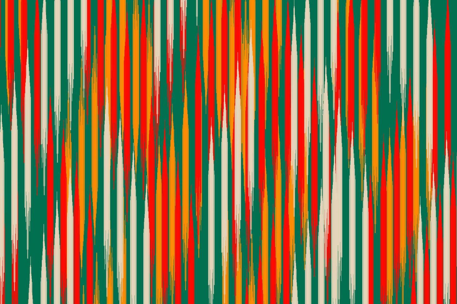 Colorful Vertical Striped Texture. Ikat Pattern Design for Fabric. Ethnic fabric design. vector