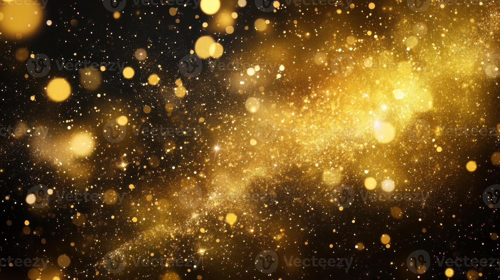 Golden Galaxy A Dazzling Display of Light and Sparkle in Dark Space photo
