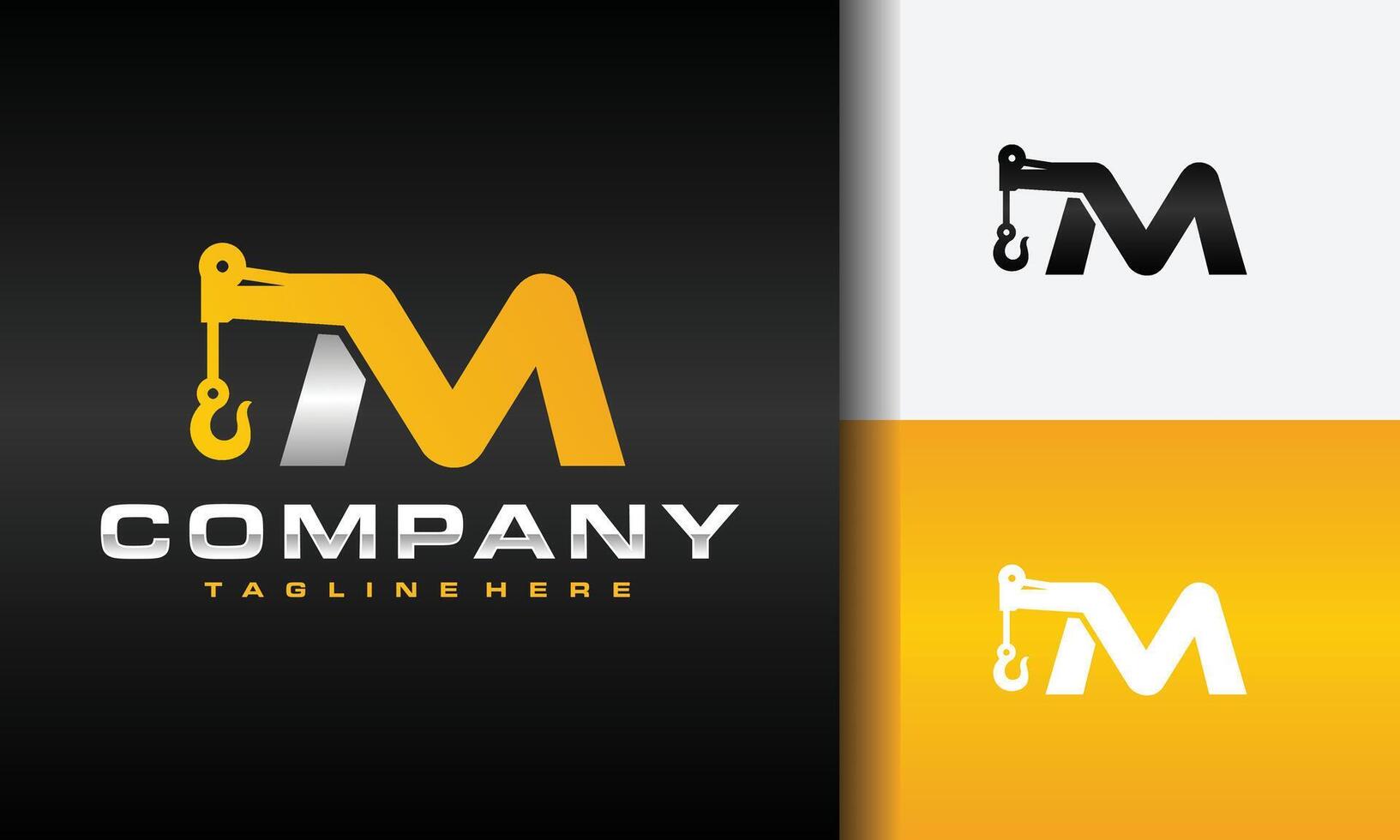 letter M towing logo vector