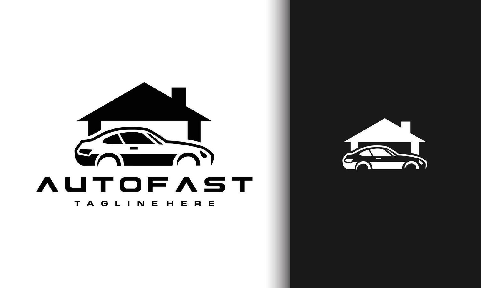 home car repair shop logo vector