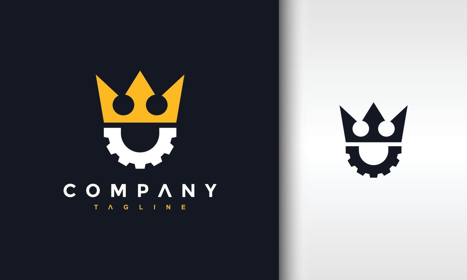 gear crown logo vector