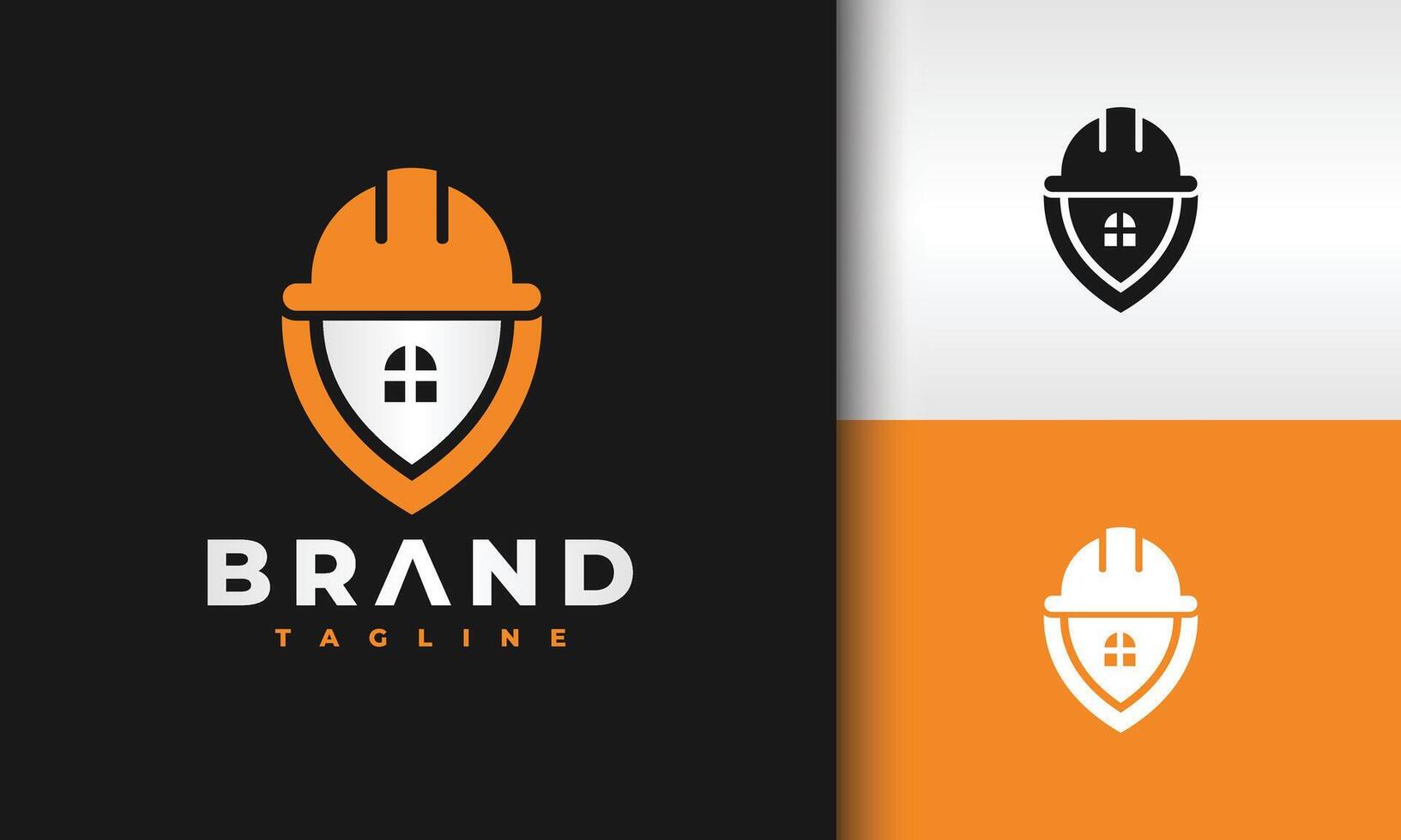 construction helmet shield window logo vector