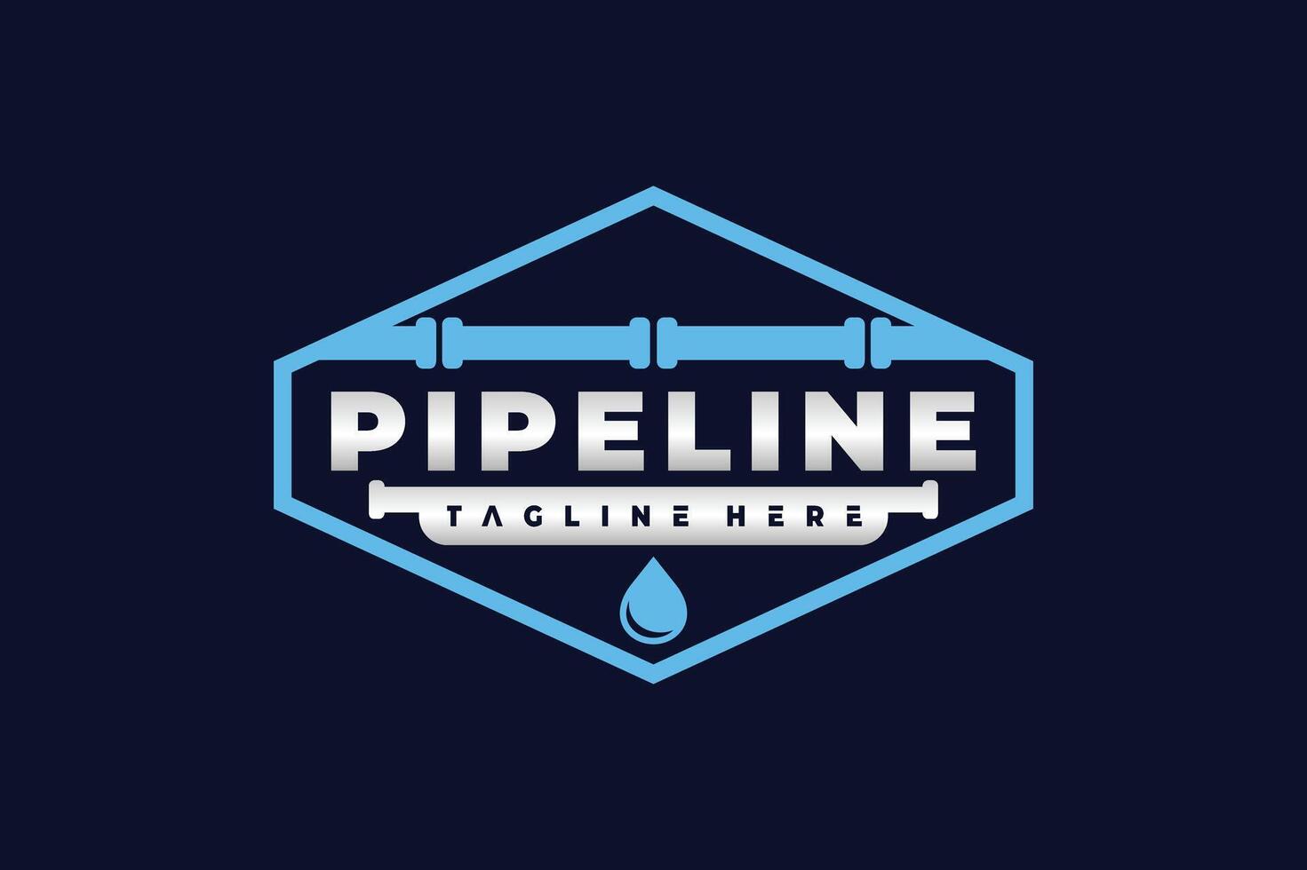 pipe text emblem logo vector