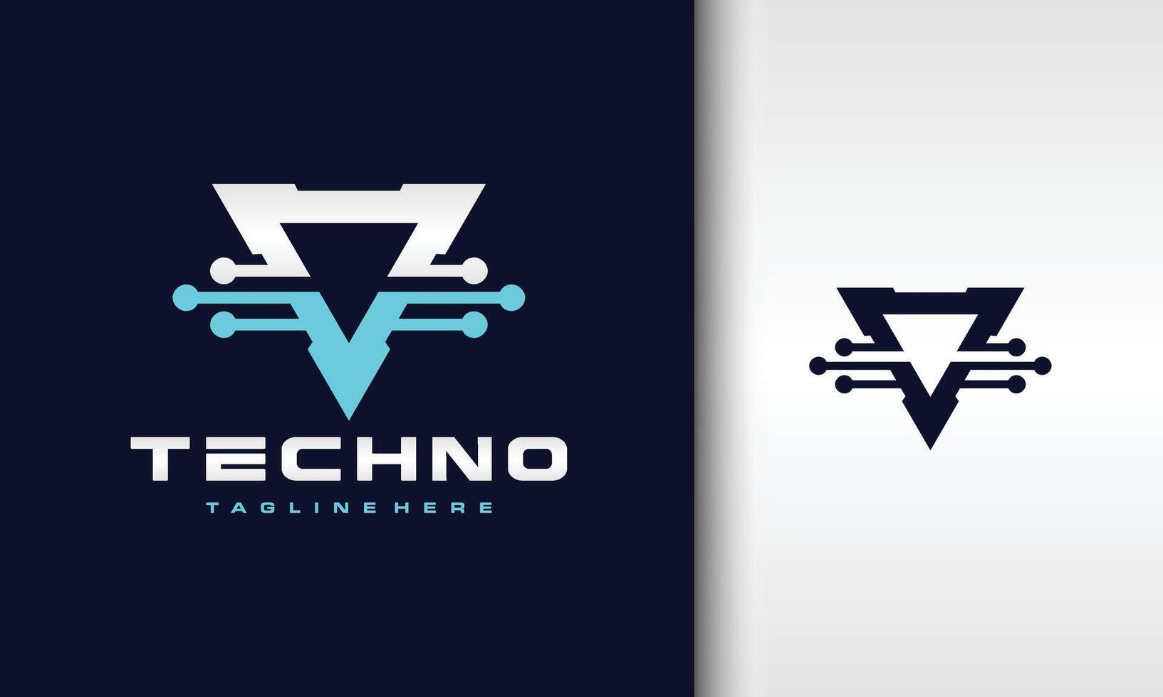 triangle tech logo vector
