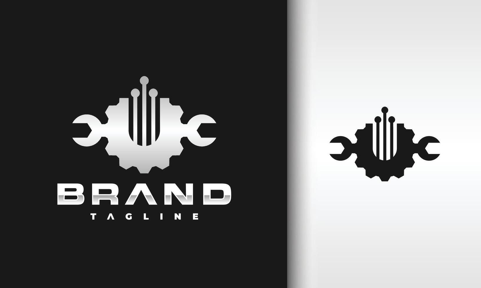 maintenance setting tech logo vector