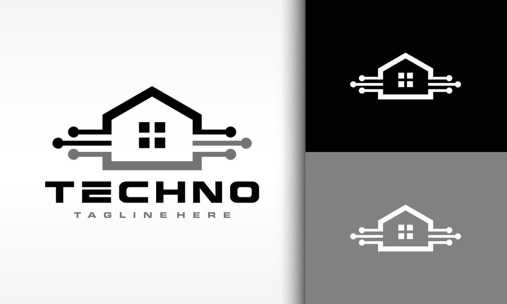 tech house logo vector