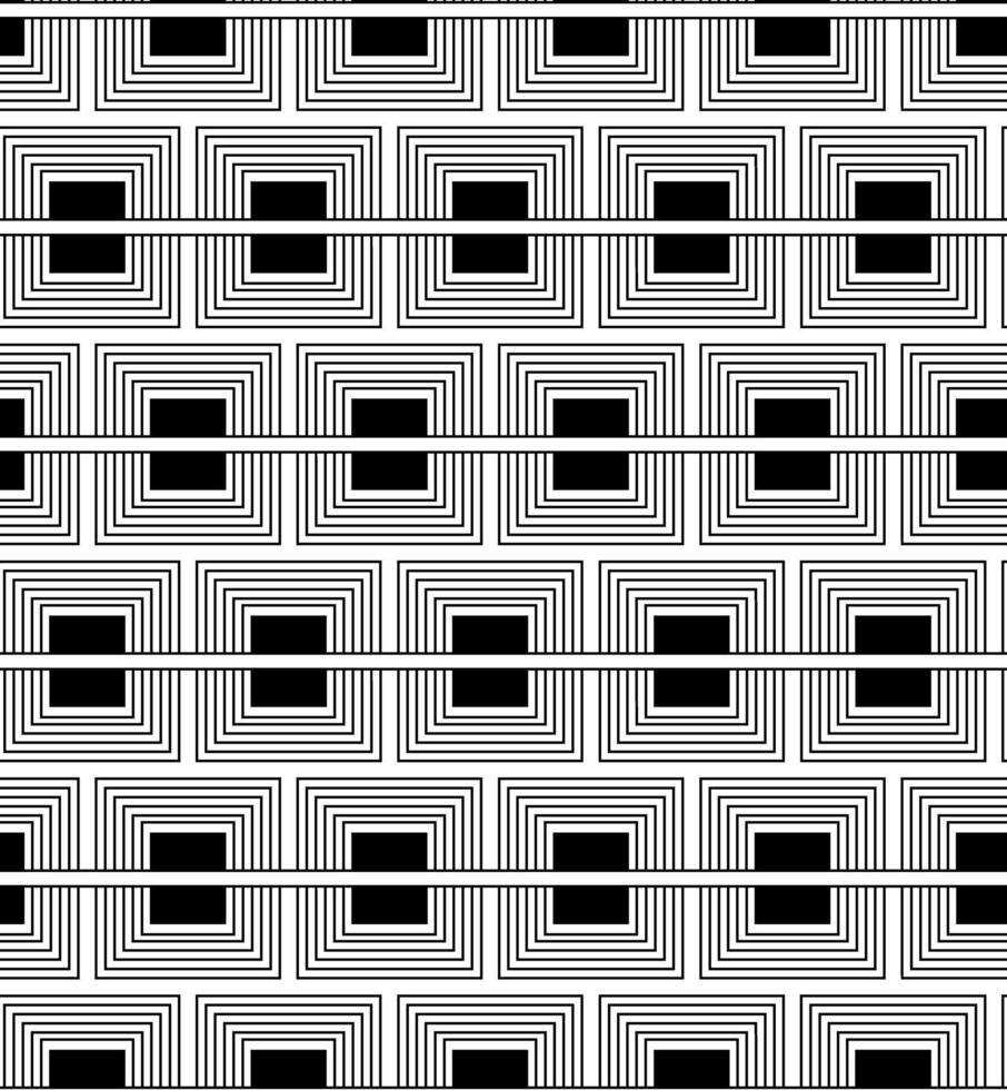 Square Geometry seamless pattern. graphic line illustration. Black and white Banner, poster, wrapping paper, sticker, print, modern textile design. vector