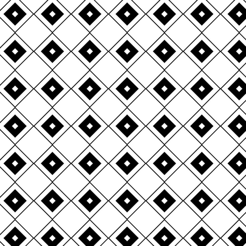 geometric seamless pattern with rhombuses, diamonds, squares, lines Modern abstract black and white minimal graphic texture. Sample poster, party invitation, holiday banner, postcard. vector