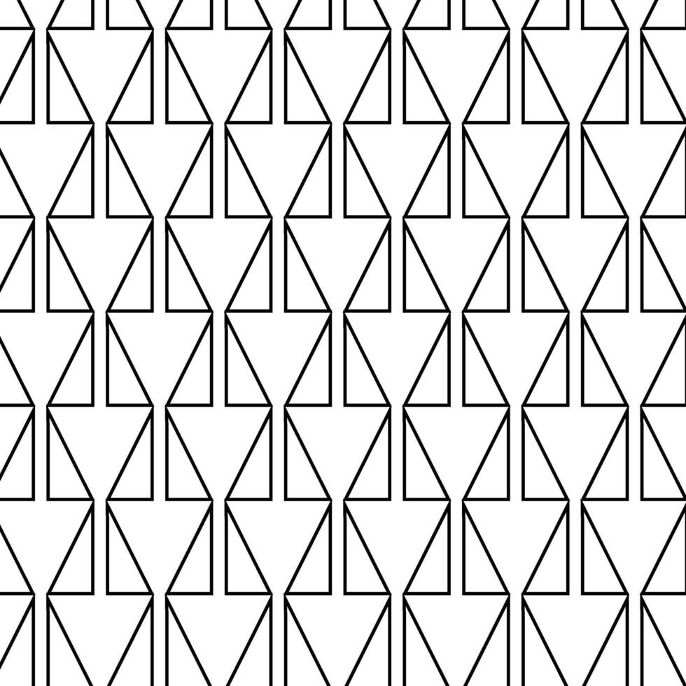 Triangle Geometry seamless pattern. graphic line illustration. Black and white abstract Sample poster, party invitation, holiday banner, postcard. vector