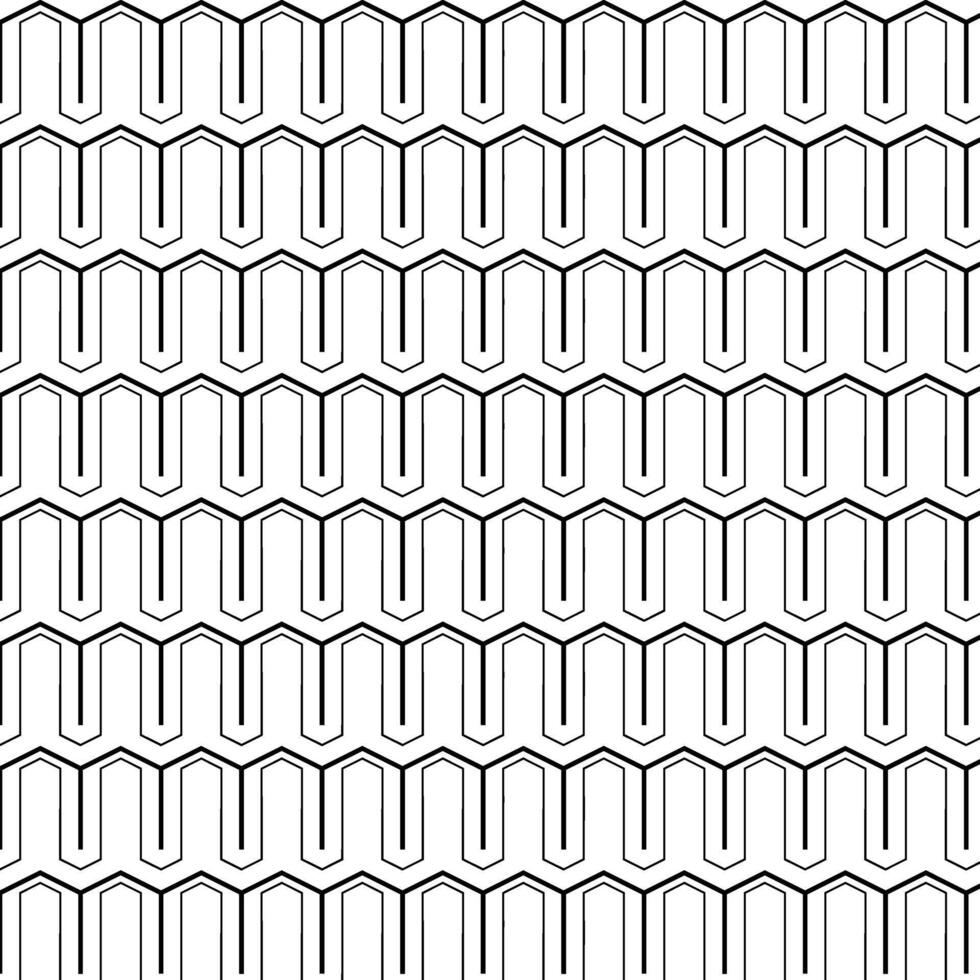 Art Deco seamless vintage wallpaper pattern. Geometric decorative background graphic line illustration. Black and white abstract Design for package, cosmetic, textile, cards. vector