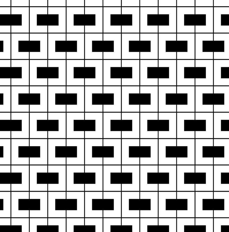 Rectangle Black and white rhythmic Geometry seamless pattern. graphic line illustration. Black and white abstract vintage 1920. Design for package, cosmetic, textile, cards. vector