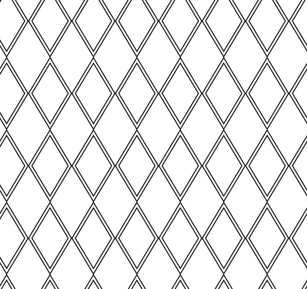 Diamond repeat Geometry seamless pattern. graphic line illustration. Black and white abstract horizontal strip pattern, background for banners, print for fabric, labels, t-shirt printing. vector