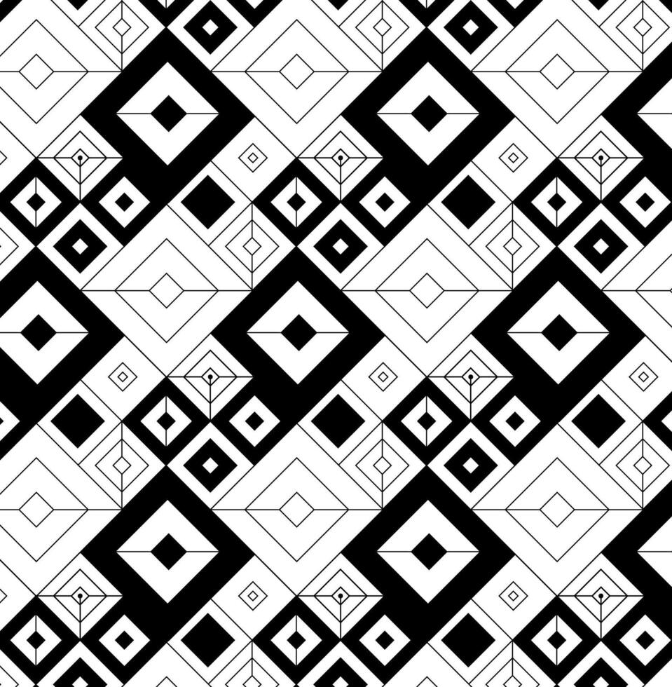 Rhombus Black and white chevron Geometry seamless pattern. graphic line illustration. Black and white abstract vintage 1920. for package, vacation design, fabric and textile vector
