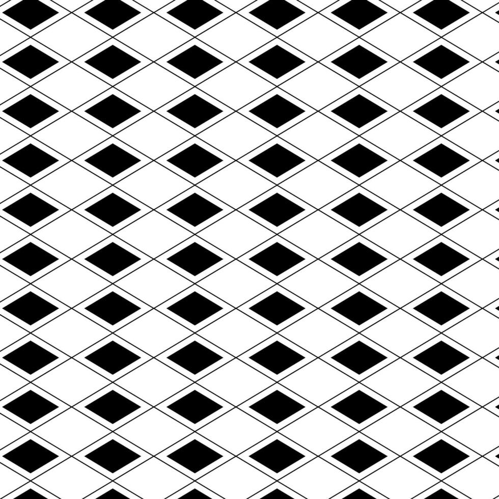 Crossed diagonal lines rhombus Geometric texture. Seamless repeating pattern. illustration. Black and white abstract vintage 1920 for package, vacation design, fabric and textile. vector