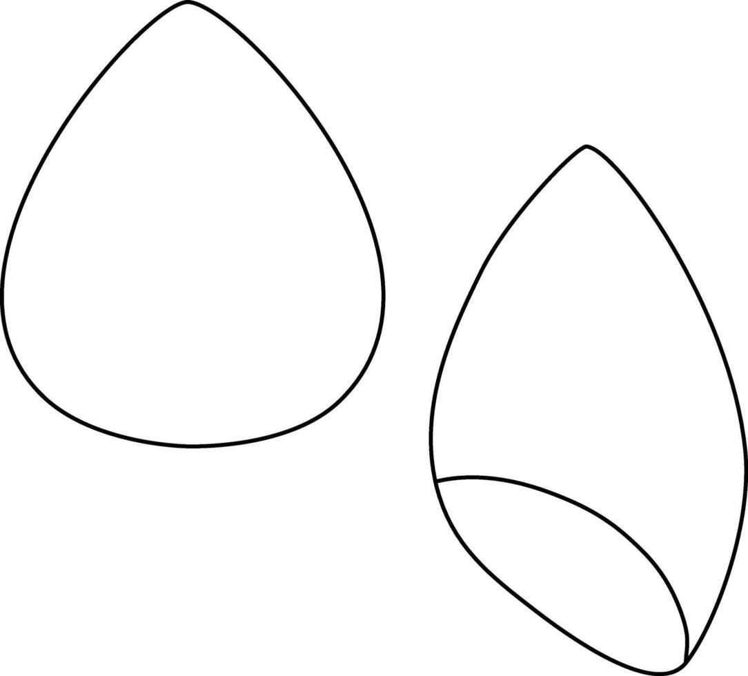 beauty blender icon element of make up icon isolated. graphic line illustration. Black and white Perfect for cards, decorations, stickers, logo, menu, various designs. vector