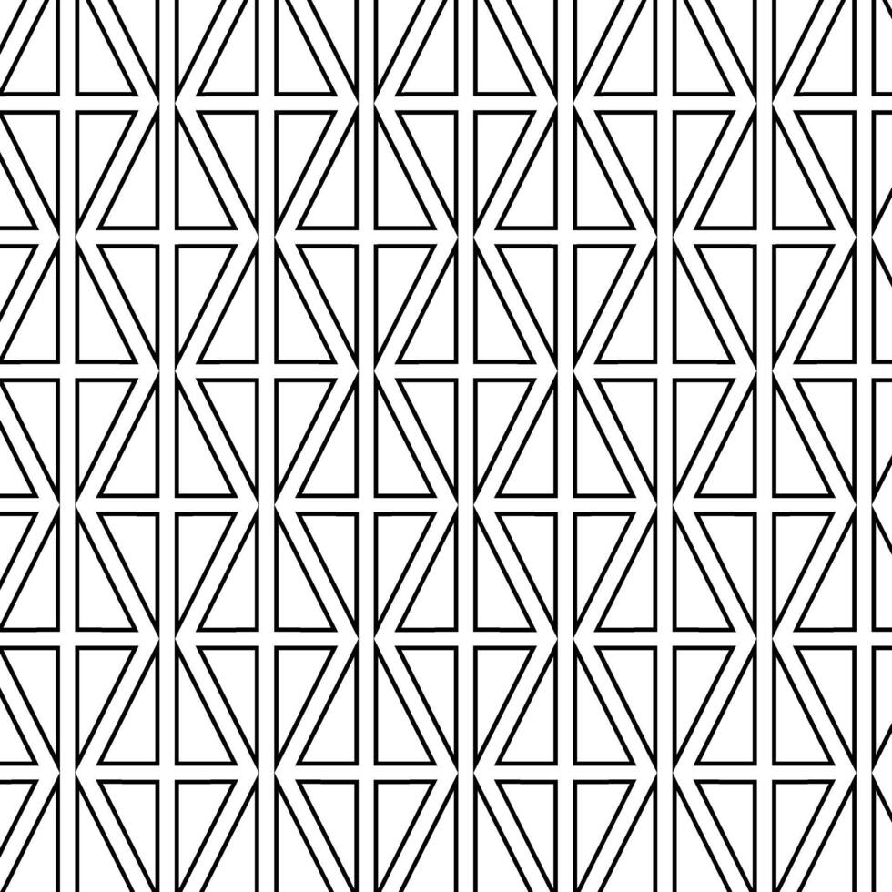 Triangular texture Geometry seamless pattern. graphic line illustration. Black and white abstract. Black and white seamless grid lines. Simple minimalistic pattern vector