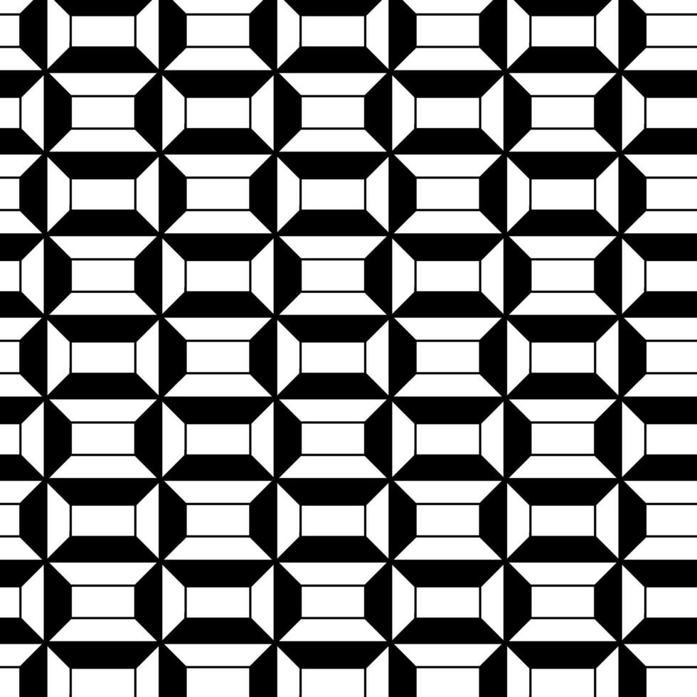 Rectangle Abstract geometric pattern with stripes, lines. Geometry seamless pattern. graphic line illustration. Black and white abstract vintage 1920. For logo, web, package, sticker. vector