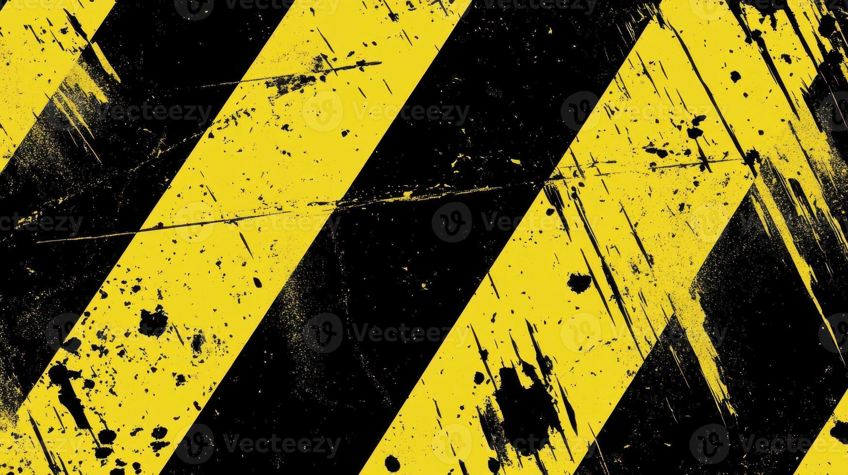 Distressed Caution Stripes Black Yellow Grunge Texture For Graphic Design or Industrial Background photo