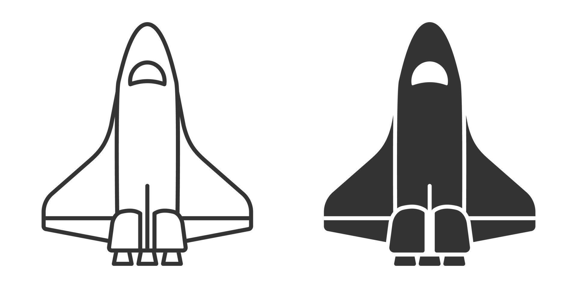 Space shuttle icon illustration vector