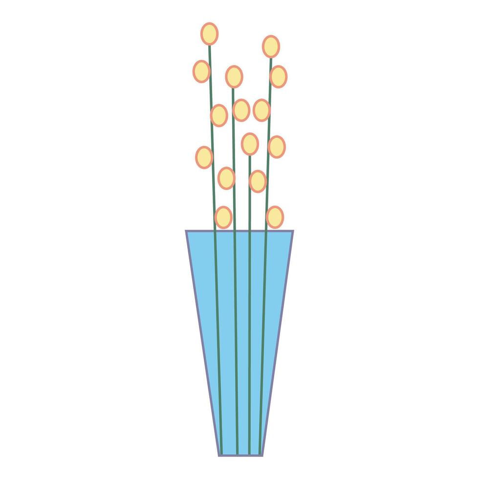 A vase with flowers in it vector