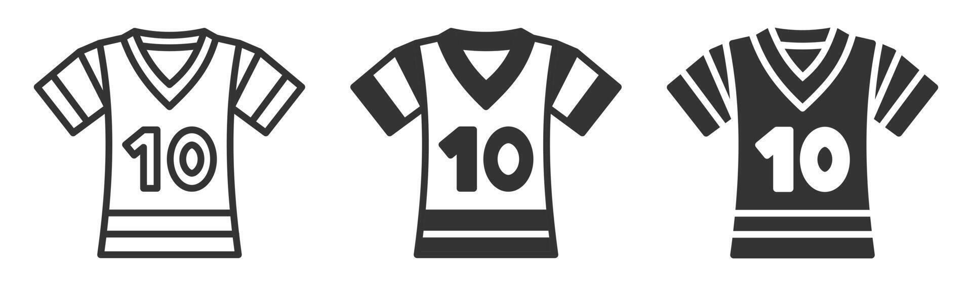 illustration of sports jersey with number ten. vector