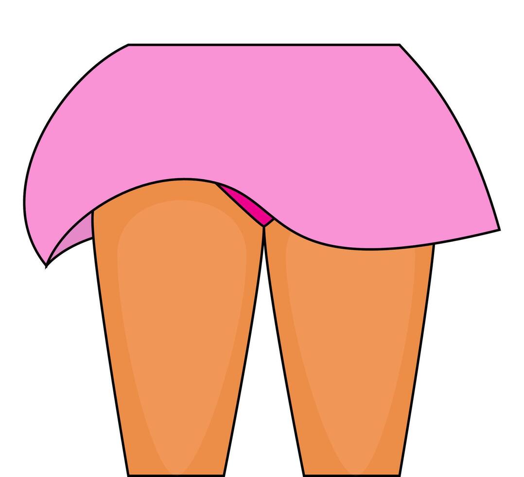 A cartoon skirt with a pink skirt vector