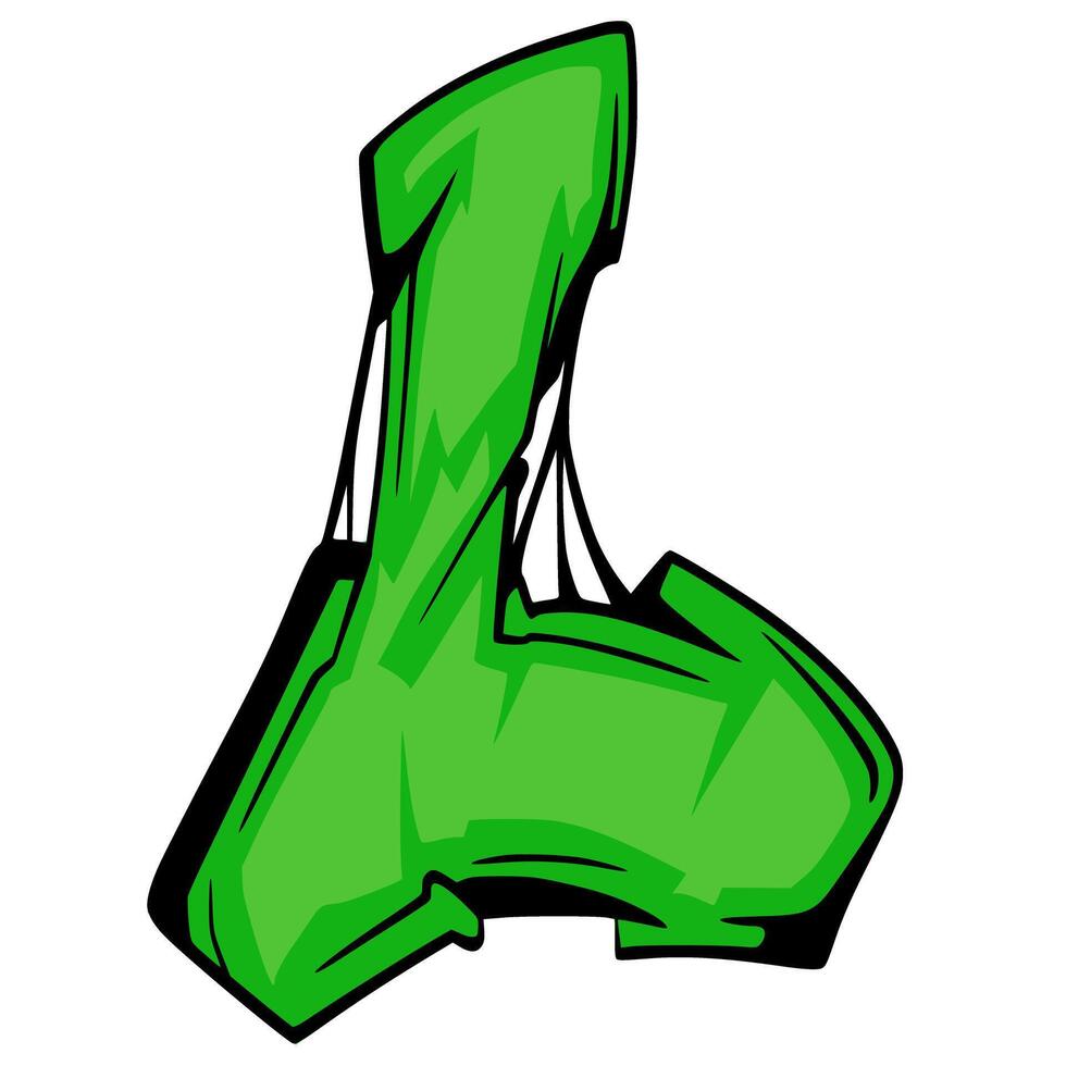L art Alphabet Graffiti Font urbanUrban. Font Hip-hop Typography. Graffiti Letter Font Street vector