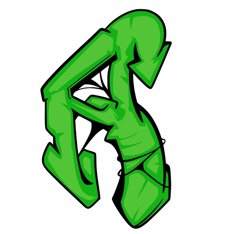 A art Alphabet Graffiti Font design Urban. Font Hip-hop Typography. Graffiti Letter Font Street vector
