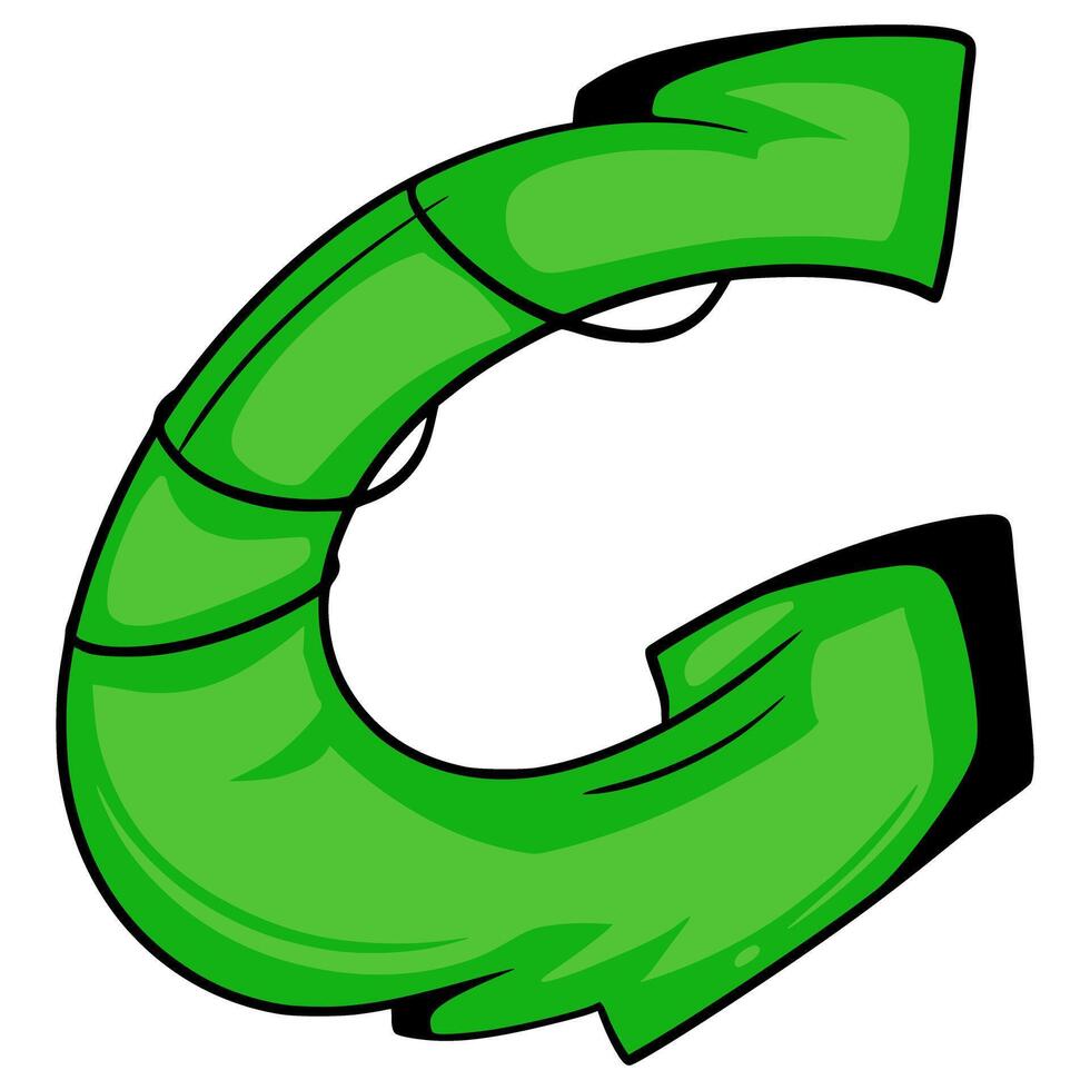 C art Alphabet Graffiti Font Urban. Font Hip-hop Typography. Graffiti Letter Font Street vector