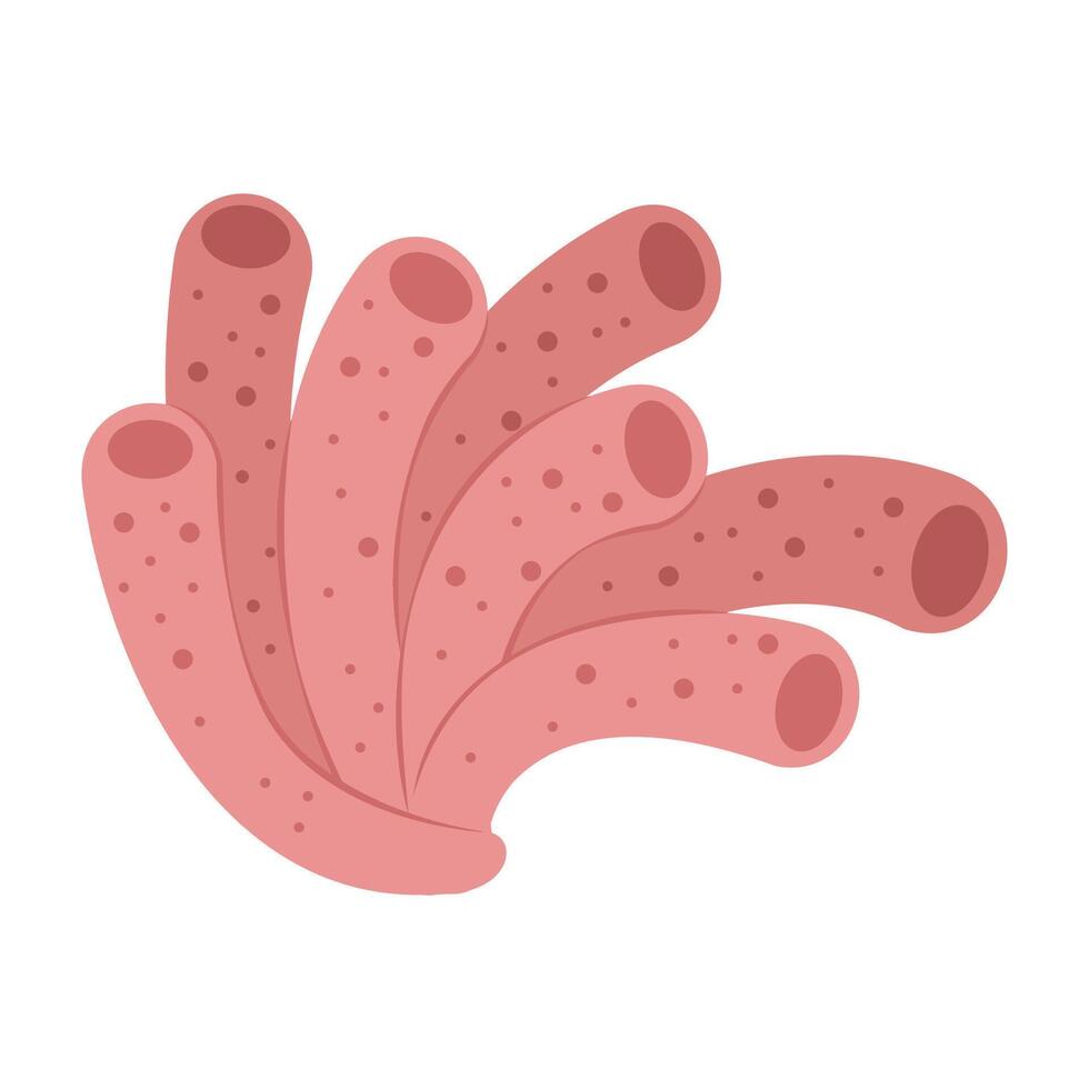 Underwater plants, corals, sponges, and sea life shapes. vector