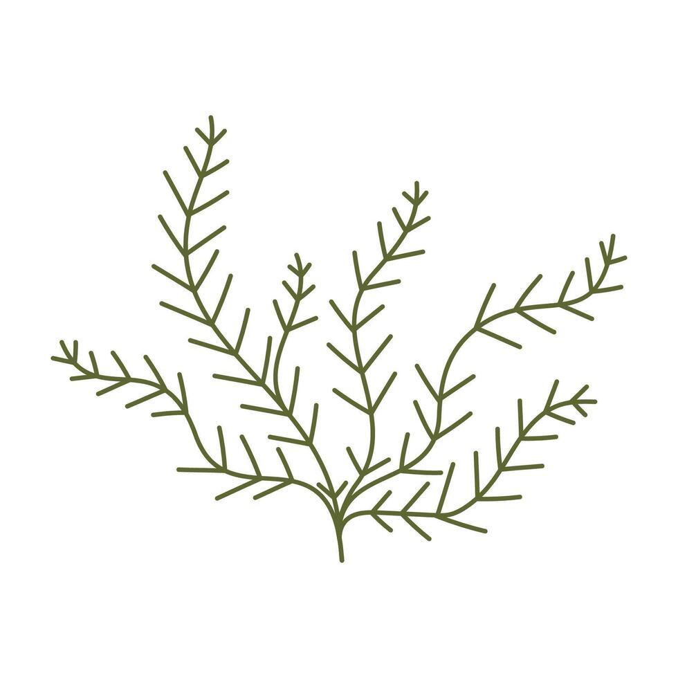 Cartoon-style underwater plants, corals, sponges, and sea life shapes. vector