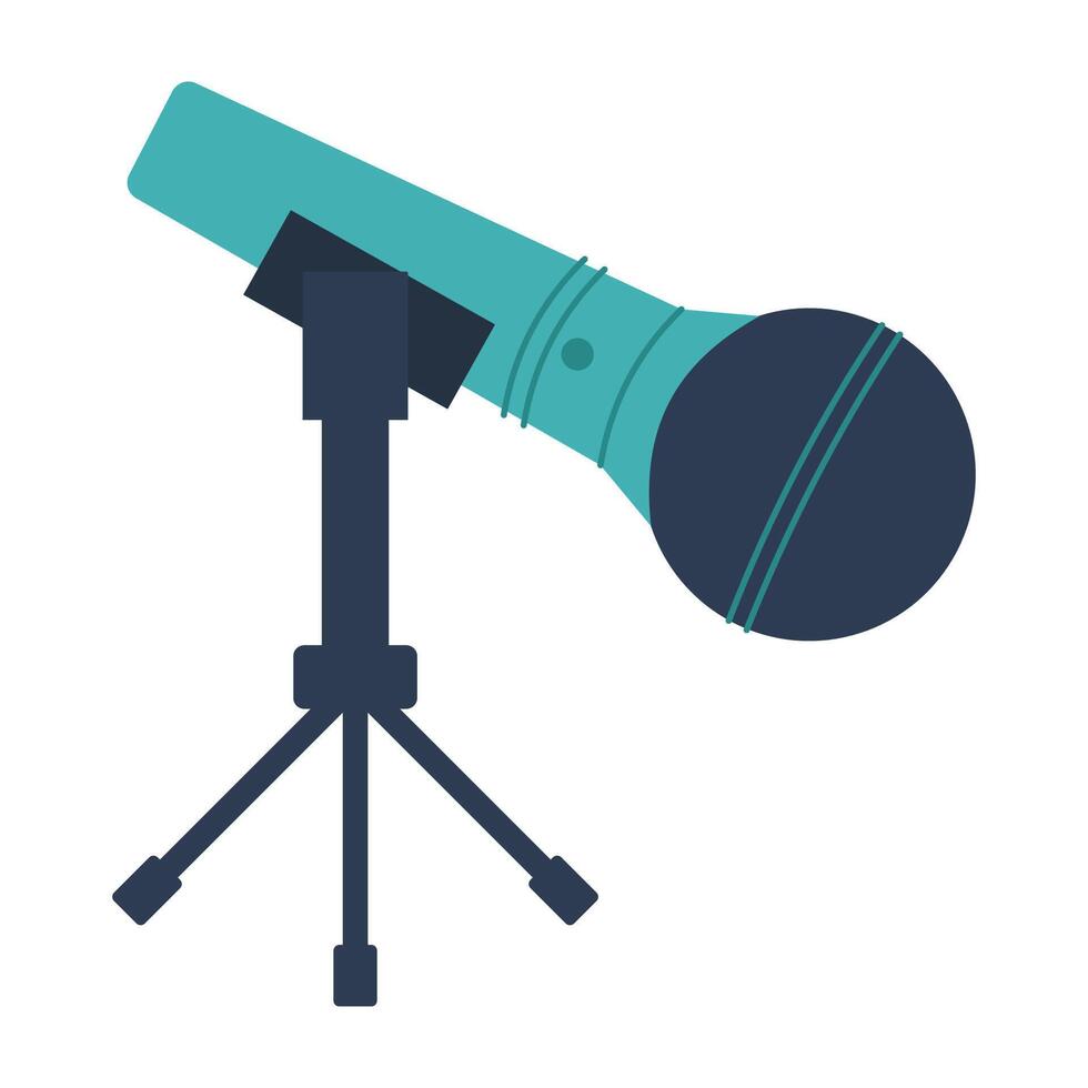 Podcast Tools including Microphones, laptop, Headphones, and Recording Equipment vector